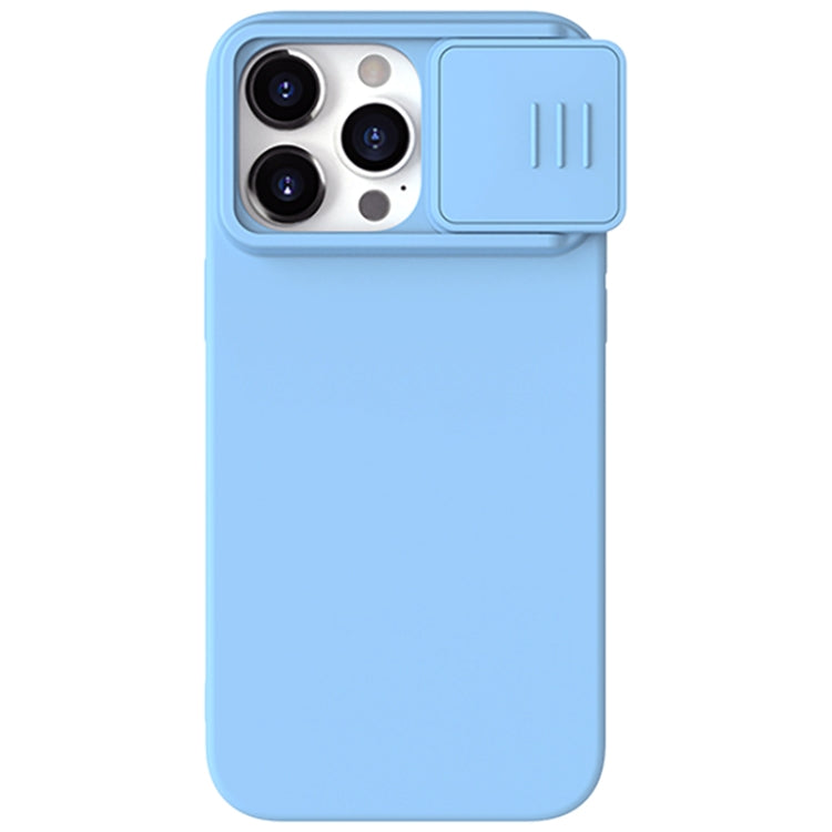 For iPhone 15 Pro Max NILLKIN CamShield MagSafe Liquid Silicone Phone Case(Sky Blue) - iPhone 15 Pro Max Cases by NILLKIN | Online Shopping South Africa | PMC Jewellery | Buy Now Pay Later Mobicred