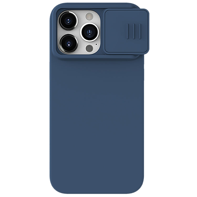 For iPhone 15 Pro Max NILLKIN CamShield Liquid Silicone Phone Case(Blue) - iPhone 15 Pro Max Cases by NILLKIN | Online Shopping South Africa | PMC Jewellery