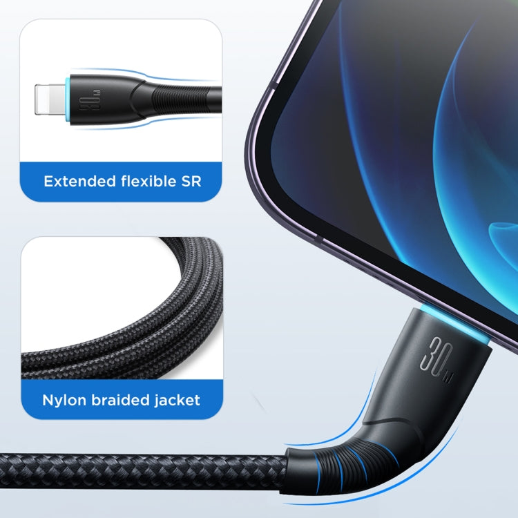 JOYROOM SA32-CL3 Starry Series 30W USB-C / Type-C to 8 Pin Fast Charging Data Cable, Length:1m(Black) - 2 in 1 Cable by JOYROOM | Online Shopping South Africa | PMC Jewellery | Buy Now Pay Later Mobicred