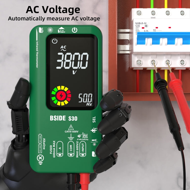 BSIDE S30 Smart Color Screen Infrared Temperature Measurement Multimeter(Black) - free shipping - PMC TechLife - Order now!
