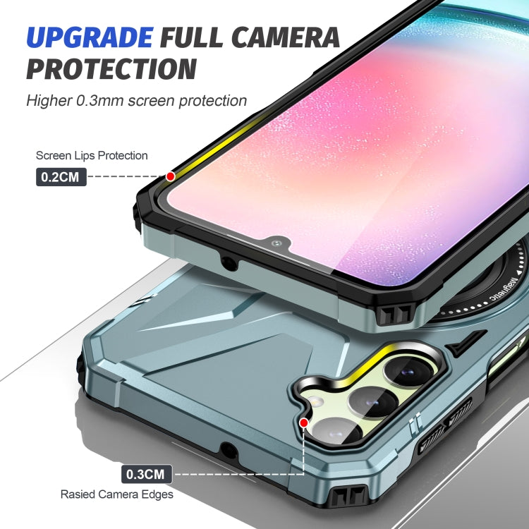 For Samsung Galaxy A14 4G/5G MagSafe Magnetic Shockproof Phone Case with Ring Holder(Green) - free shipping - PMC TechLife - Order now!