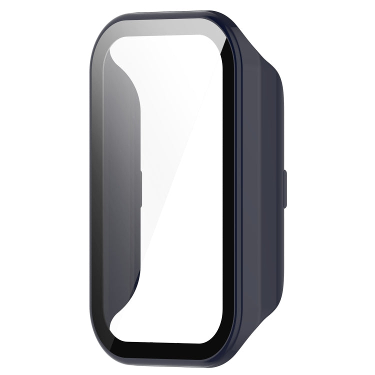 For Xiaomi Smart Band 8 Active / Redmi Band 2 PC + Tempered Film Integrated Watch Protective Case(Ink Blue) - Watch Cases by PMC TechLife | Online Shopping South Africa | PMC TechLife