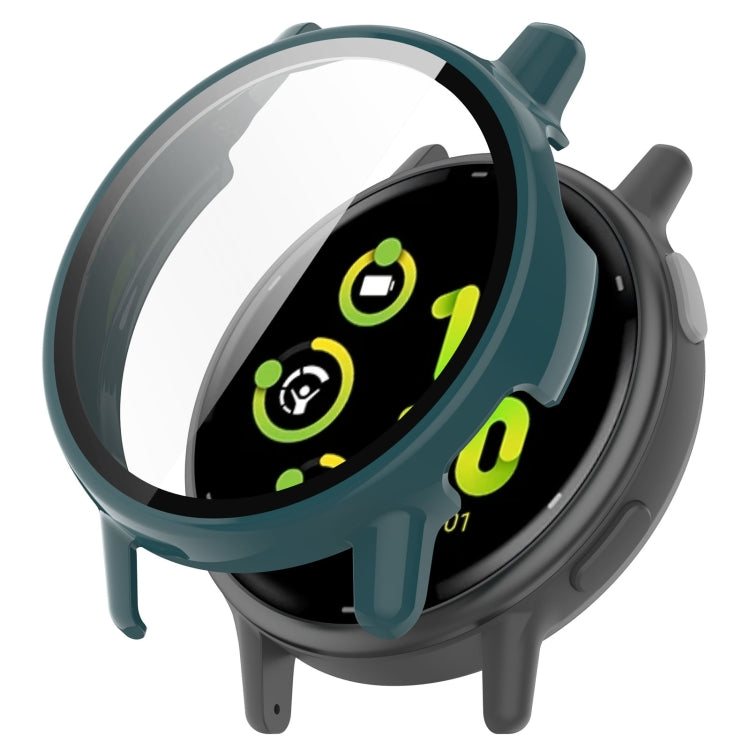 For Garmin vivoactive 5 / Active 5 PC + Tempered Film Integrated Watch Protective Case(Green) - Watch Cases by PMC TechLife | Online Shopping South Africa | PMC TechLife