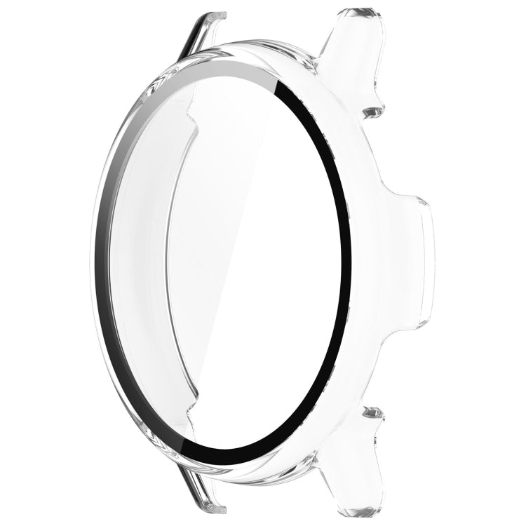 For Garmin vivoactive 5 / Active 5 PC + Tempered Film Integrated Watch Protective Case(Transparent) - Watch Cases by PMC TechLife | Online Shopping South Africa | PMC TechLife