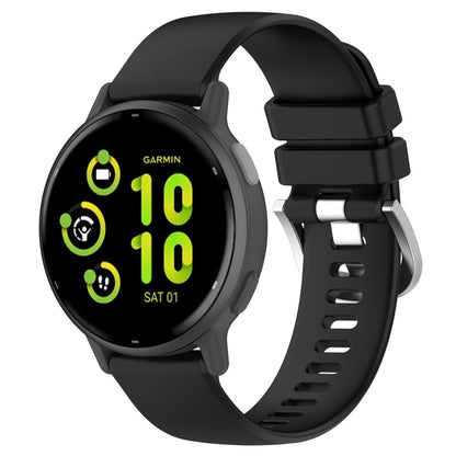 For Garmin vivoactive 5 / Active 5 20mm Silicone Watch Band(Black) - Watch Bands by PMC Jewellery | Online Shopping South Africa | PMC Jewellery