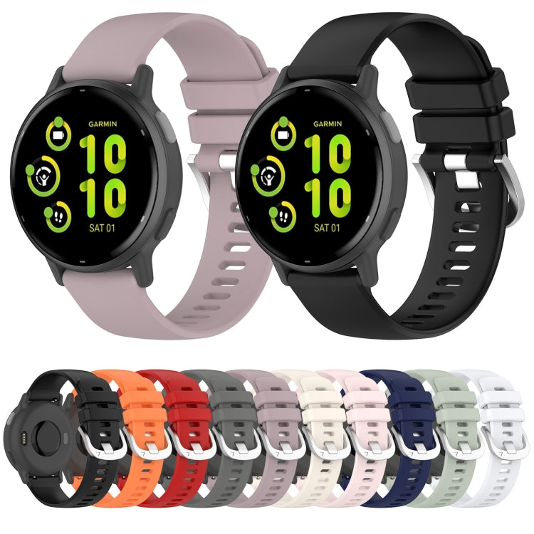 Compatible with Garmin vivoactive 5 / Active 5 20mm Silicone Watch Band(Green) - Watch Bands by PMC TechLife | Online Shopping South Africa | PMC TechLife | Buy Now Pay Later Mobicred