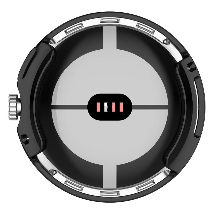 For Google Pixel Watch 2 Full Coverage TPU Electroplated Watch Protective Case(Black) - Watch Cases by PMC TechLife | Online Shopping South Africa | PMC TechLife