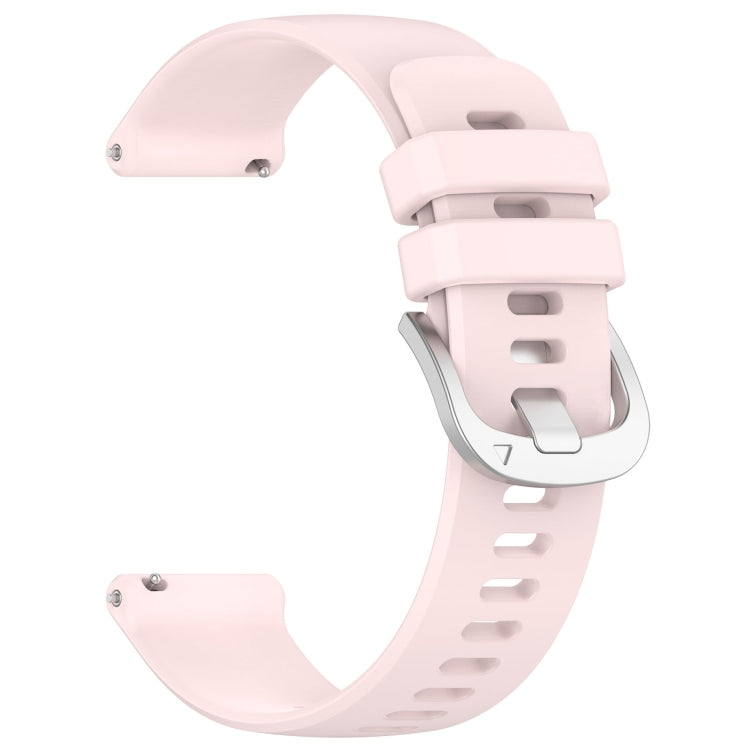 For Garmin Venu 3 Liquid Glossy Silver Buckle Silicone Watch Band(Light Pink) - Watch Bands by PMC TechLife | Online Shopping South Africa | PMC TechLife