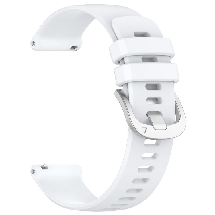 For Garmin Venu 3 Liquid Glossy Silver Buckle Silicone Watch Band(White) - Watch Bands by PMC Jewellery | Online Shopping South Africa | PMC Jewellery