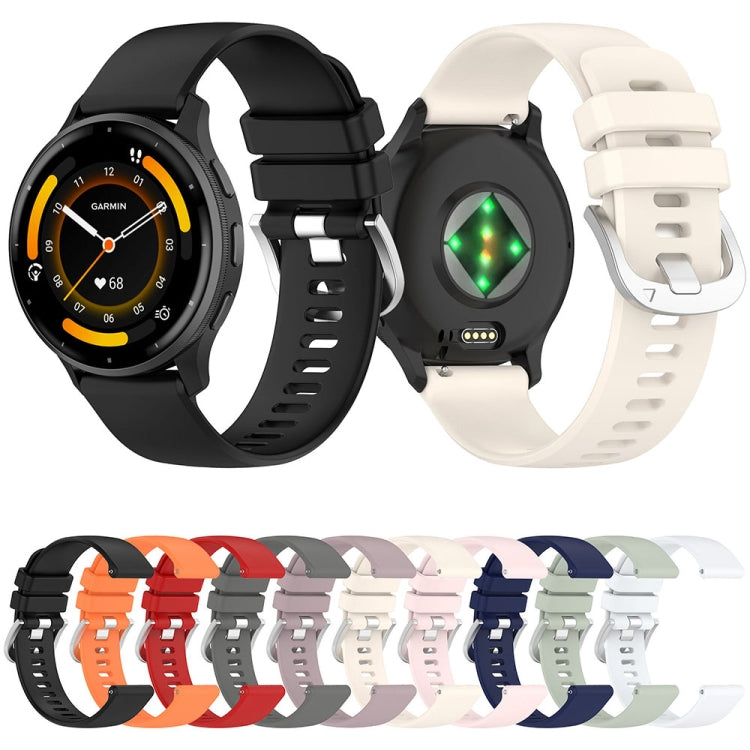 For Garmin Venu 3 Liquid Glossy Silver Buckle Silicone Watch Band(Orange) - Watch Bands by PMC TechLife | Online Shopping South Africa | PMC TechLife