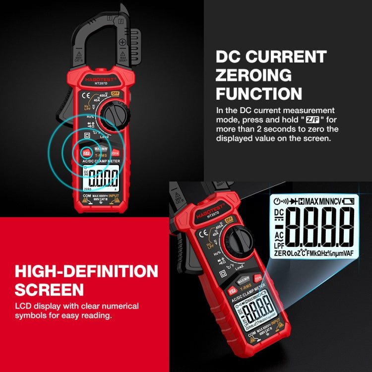 HABOTEST HT207D Multifunctional Digital Clamp Multimeter - free shipping - PMC TechLife - Order now!