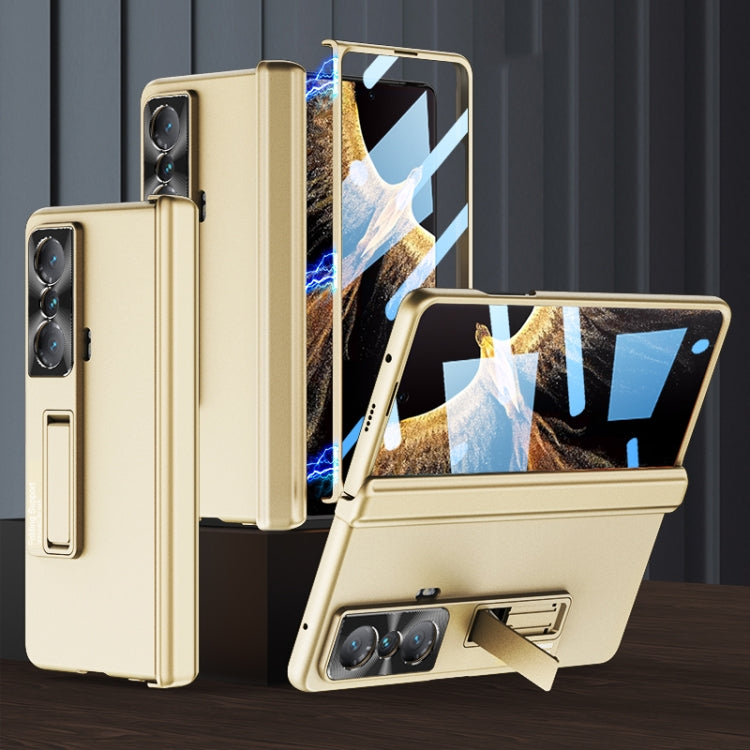 For Honor Magic VS GKK Integrated Magnetic Folding Hinge All-inclusive Phone Case(Gold) - Honor Cases by GKK | Online Shopping South Africa | PMC TechLife | Buy Now Pay Later Mobicred