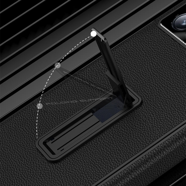 For Xiaomi Mix Fold 3 GKK Magnetic Hinge Flip Leather Phone Case with Holder(Black) - free shipping - PMC TechLife - Order now!