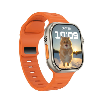 iW9 Ultra 2.04 inch Screen Smart Call Watch, BT Call / Heart Rate / Blood Pressure / Blood Oxygen(Orange Gold) - Smart Wristbands by PMC Jewellery | Online Shopping South Africa | PMC Jewellery