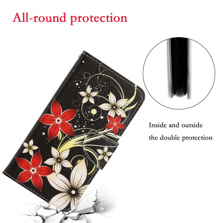 For Xiaomi Redmi 9A 3D Colored Drawing Horizontal Flip PU Leather Case with Holder & Card Slots & Wallet(Red Flower) - Xiaomi Cases by PMC Jewellery | Online Shopping South Africa | PMC Jewellery