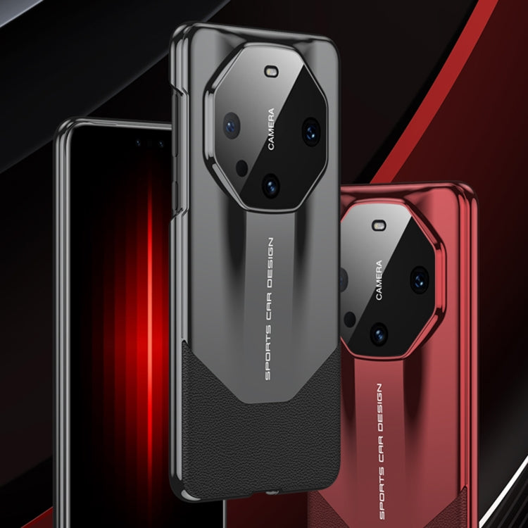 For Huawei Mate 60 GKK Leather Supercar Shockproof Phone Case(Black) - free shipping - PMC TechLife - Order now!