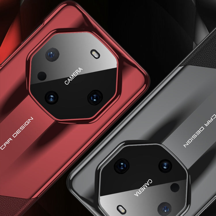For Huawei Mate 60 GKK Leather Supercar Shockproof Phone Case(Black) - free shipping - PMC TechLife - Order now!
