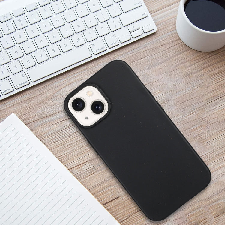 For iPhone 14 Wheat MagSafe Magnetic Straw Material + TPU Phone Case(Black) - iPhone 14 Cases by PMC TechLife | Online Shopping South Africa | PMC TechLife | Buy Now Pay Later Mobicred