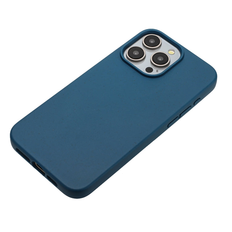 For iPhone 13 Pro Wheat MagSafe Magnetic Straw Material + TPU Phone Case(Blue) - iPhone 13 Pro Cases by PMC TechLife | Online Shopping South Africa | PMC TechLife | Buy Now Pay Later Mobicred