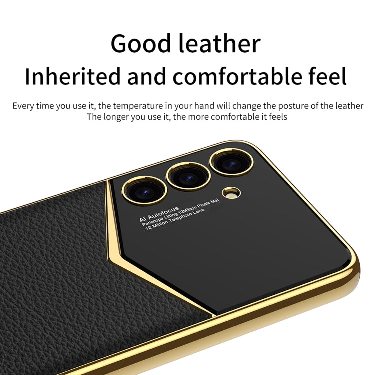 For Samsung Galaxy S24 5G GKK Plating Soft TPU + Leather Full Coverage Phone Case without Pen(Purple) - Galaxy S24 5G Cases by GKK | Online Shopping South Africa | PMC TechLife | Buy Now Pay Later Mobicred
