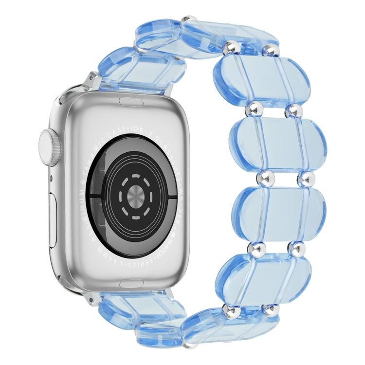 For Apple Watch Series 7 41mm Stretch Resin Watch Band(Transparent Blue) - free shipping - PMC TechLife - Order now!