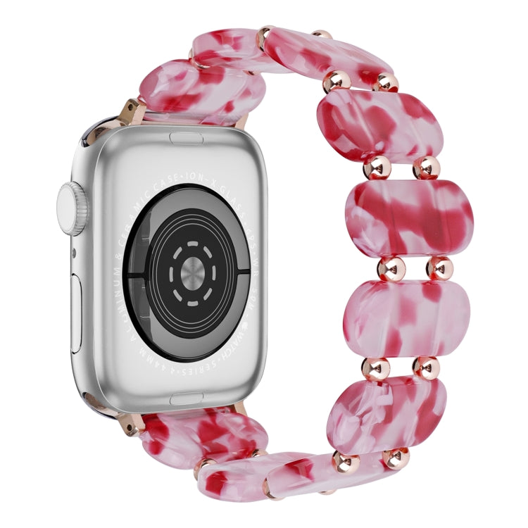 For Apple Watch Series 2 38mm Stretch Resin Watch Band(Peach Red) - free shipping - PMC TechLife - Order now!