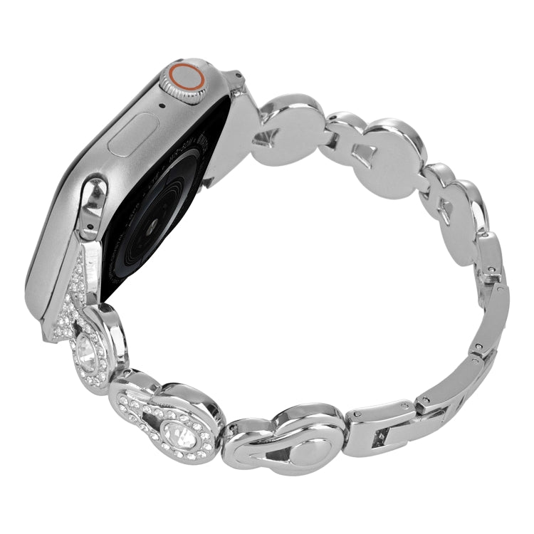 For Apple Watch 42mm Gourd Diamond Metal Watch Band(Silver) - free shipping - PMC TechLife - Order now!