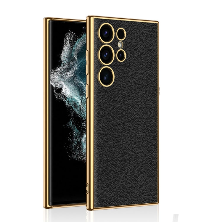 For Samsung Galaxy S24 Ultra 5G GKK Plating TPU + Leather Full Coverage Phone Case(Black) - Galaxy S24 Ultra 5G Cases by GKK | Online Shopping South Africa | PMC TechLife | Buy Now Pay Later Mobicred