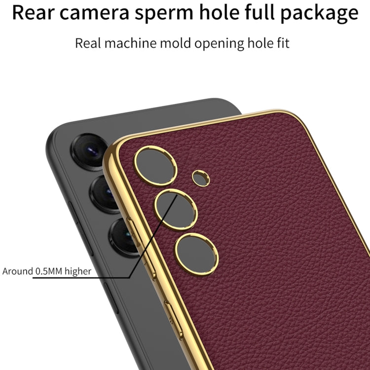 For Samsung Galaxy S24 5G GKK Plating TPU + Leather Full Coverage Phone Case(Red) - Galaxy S24 5G Cases by GKK | Online Shopping South Africa | PMC TechLife | Buy Now Pay Later Mobicred