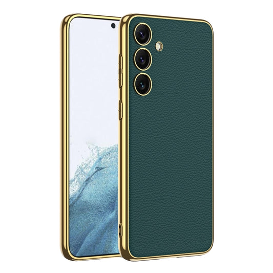 For Samsung Galaxy S24+ 5G GKK Plating TPU + Leather Full Coverage Phone Case(Green) - Galaxy S24+ 5G Cases by GKK | Online Shopping South Africa | PMC Jewellery | Buy Now Pay Later Mobicred