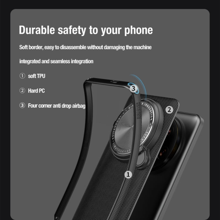 For Xiaomi 14 Ultra NILLKIN Textured Prop Lens Protection Holder Nylon Phone Case(Black) - 14 Ultra Cases by NILLKIN | Online Shopping South Africa | PMC Jewellery | Buy Now Pay Later Mobicred