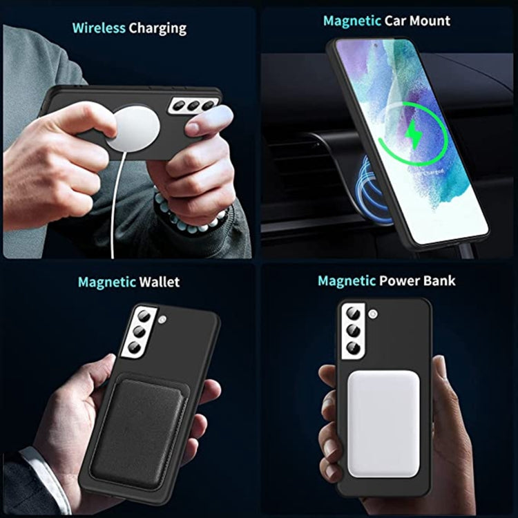 For Samsung Galaxy S24 5G MagSafe Magnetic Liquid Silicone Phone Case(Black) - Galaxy S24 5G Cases by PMC TechLife | Online Shopping South Africa | PMC TechLife