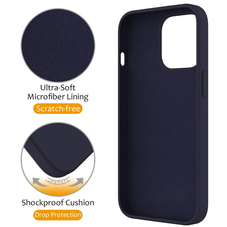 For iPhone 13 Pro Liquid Silicone MagSafe Magnetic Phone Case with Ring Holder(Midnight Blue) - free shipping - PMC TechLife - Order now!