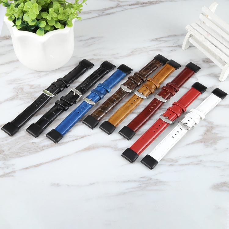 Compatible with Garmin Fenix 7 22mm Plain Weave Genuine Leather Watch Band(Red) - free shipping - PMC TechLife - Order now!
