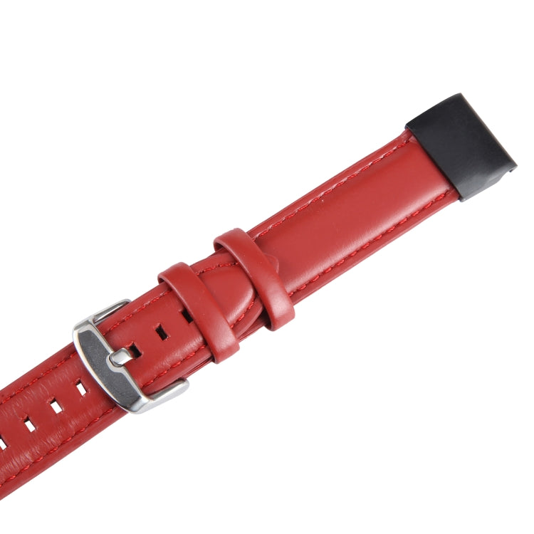 Compatible with Garmin Fenix 7X 26mm Plain Weave Genuine Leather Watch Band(Red) - free shipping - PMC TechLife - Order now!