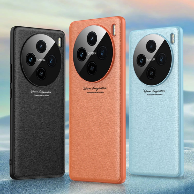 For vivo X100 Pro GKK Precision Hole Ultra-thin Full Coverage Leather Phone Case(Blue) - vivo Cases by GKK | Online Shopping South Africa | PMC TechLife | Buy Now Pay Later Mobicred