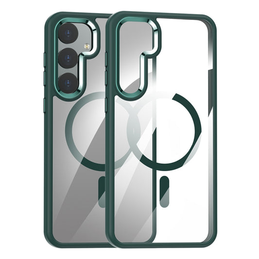 For Samsung Galaxy S24+ 5G MagSafe Anti-fingerprint Highly Transparent PC Phone Case(Green) - Galaxy S24+ 5G Cases by PMC Jewellery | Online Shopping South Africa | PMC Jewellery