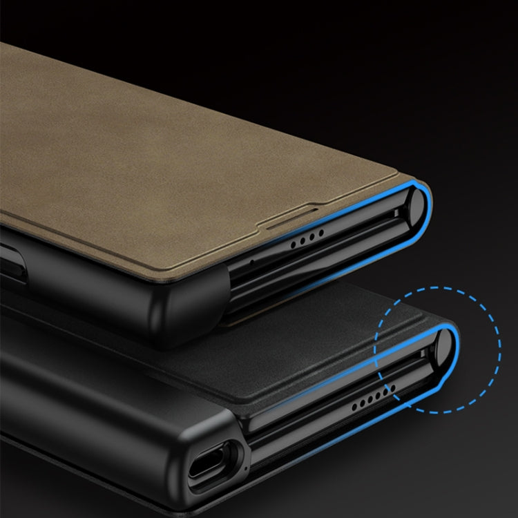 For Honor V Purse GKK Frosted Leather Fold Phone Case(Black) - Honor Cases by GKK | Online Shopping South Africa | PMC TechLife | Buy Now Pay Later Mobicred