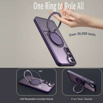 For Samsung Galaxy S23 5G 360-degree Rotating MagSafe Magnetic Holder Phone Case(Purple) - Galaxy S23 5G Cases by PMC Jewellery | Online Shopping South Africa | PMC Jewellery