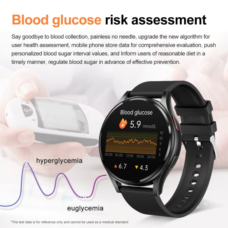 1.43 inch Silicone Strap Bluetooth Call Smart Watch Support ECG / Non-invasive Blood Sugar(Light Yellow) - free shipping - PMC TechLife - Order now!