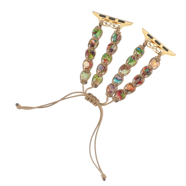For Apple Watch Series 4 40mm Heart Stones Drawstring Chain Watch Band(Colorful) - free shipping - PMC TechLife - Order now!