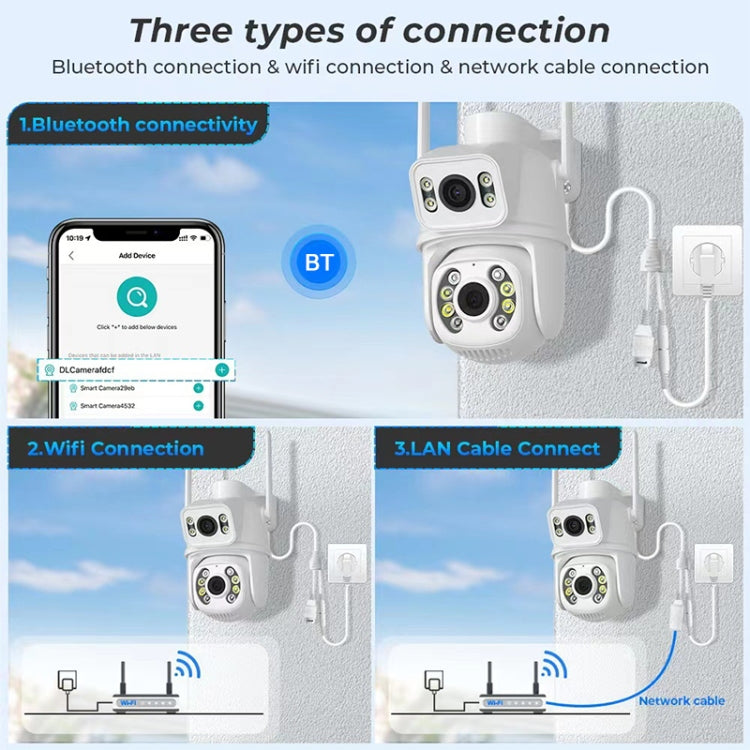 QX95 6MP WiFi Dual Camera Supports Two-way Voice Intercom & AI Recognition(UK Plug) - free shipping - PMC TechLife - Order now!