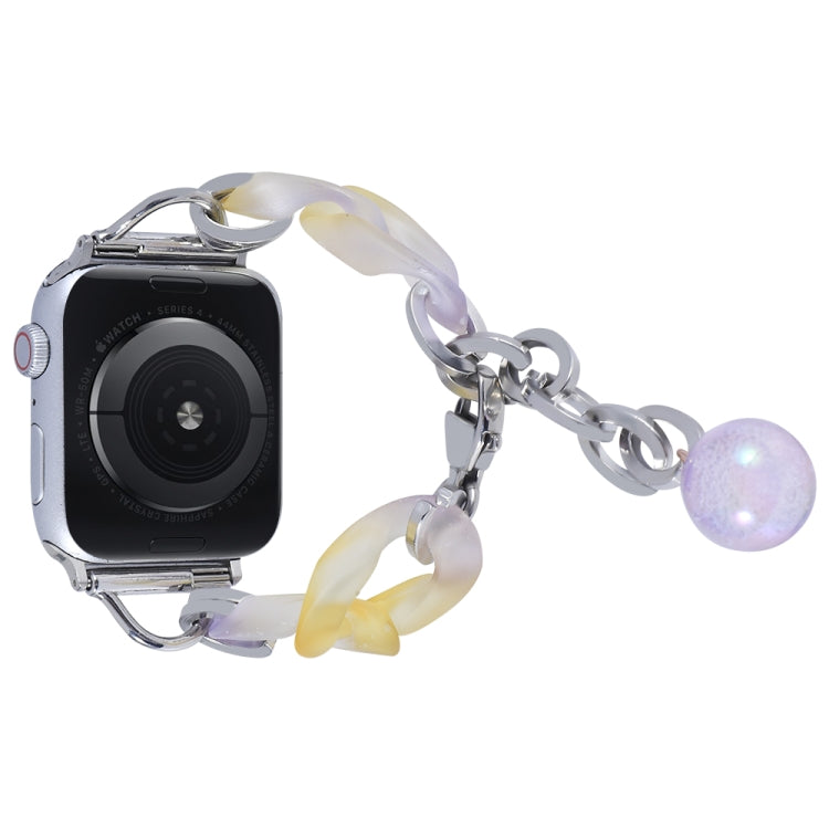 For Apple Watch Series 8 45mm Gradient Resin Chain Watch Band(Purple) - free shipping - PMC TechLife - Order now!