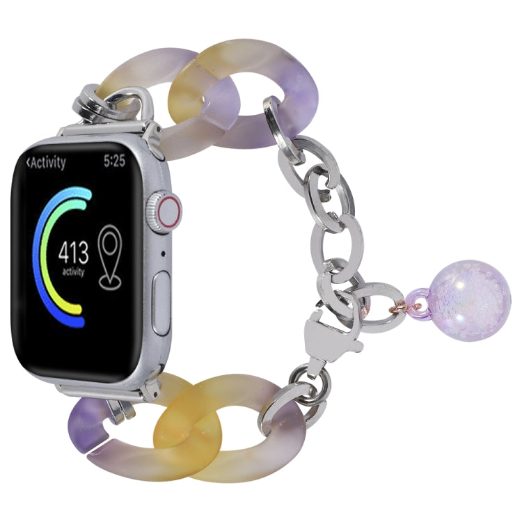 For Apple Watch Series 5 40mm Gradient Resin Chain Watch Band(Purple) - free shipping - PMC TechLife - Order now!