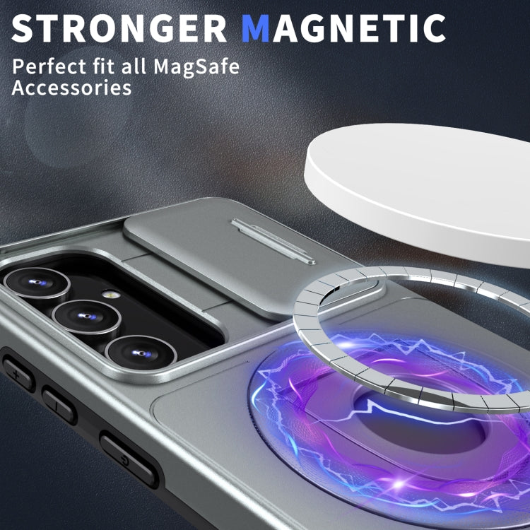 For Samsung Galaxy S23 FE 5G Camshield MagSafe Ring Holder Armor Phone Case(Titanium Grey) - Galaxy S23 FE 5G Cases by PMC TechLife | Online Shopping South Africa | PMC TechLife