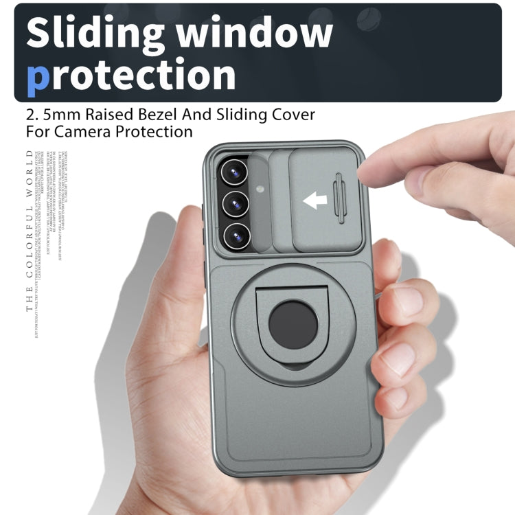 For Samsung Galaxy S23 FE 5G Camshield MagSafe Ring Holder Armor Phone Case(Titanium Grey) - Galaxy S23 FE 5G Cases by PMC TechLife | Online Shopping South Africa | PMC TechLife