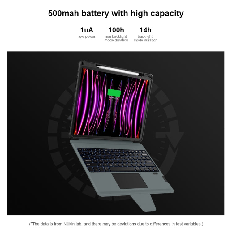 For iPad Pro 12.9 2020/2021/2022 Nillkin Backlit Version Bumper Link Keyboard Case - free shipping - PMC TechLife - Order now!