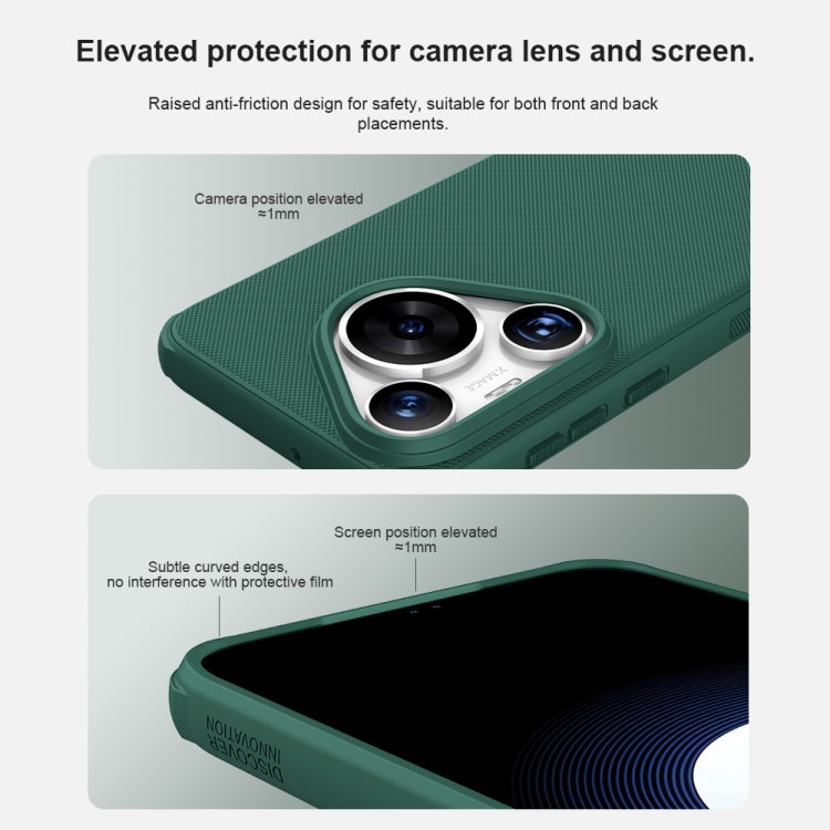 For Huawei P70 Pro NILLKIN Frosted Shield Pro PC + TPU Phone Case(Green) - Huawei Cases by NILLKIN | Online Shopping South Africa | PMC Jewellery