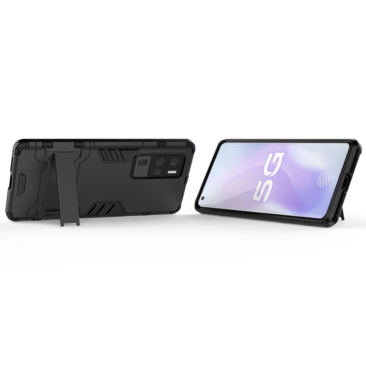 For Vivo X50 Pro+ PC + TPU Shockproof Protective Case with Invisible Holder(Black) - free shipping - PMC TechLife - Order now!