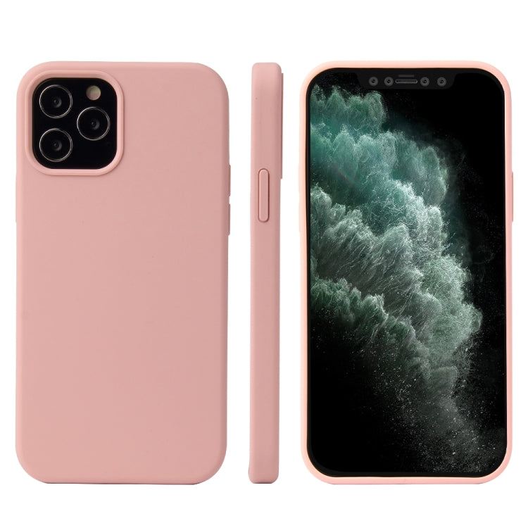 For iPhone 12 / 12 Pro Solid Color Liquid Silicone Shockproof Protective Case(Country Red) - iPhone 12 / 12 Pro Cases by PMC TechLife | Online Shopping South Africa | PMC TechLife